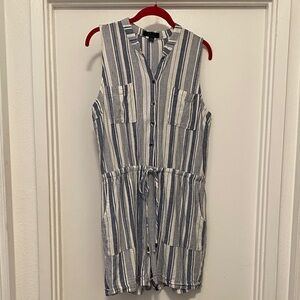 Romper/ Jumpsuit Striped Blue and White Sleeveless